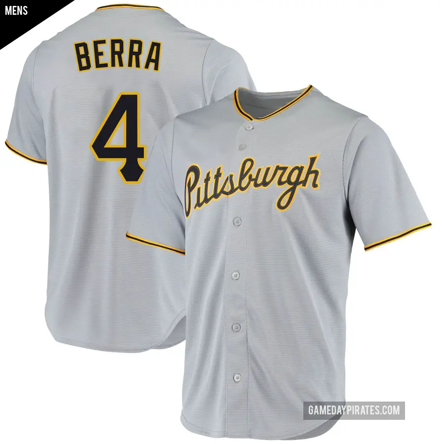 Men's Pittsburgh Pirates ＃4 Dale Berra Replica Gray Road Jersey